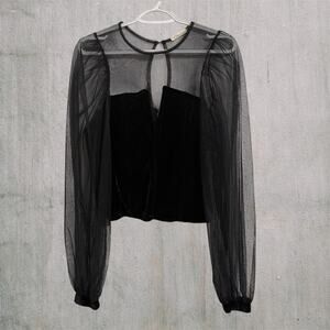 Carmin Black Whimsygoth Sheer Supported Torso M Women Gothic Punk Grunge Style